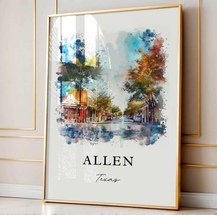 Allen Wall Art - Texas Print