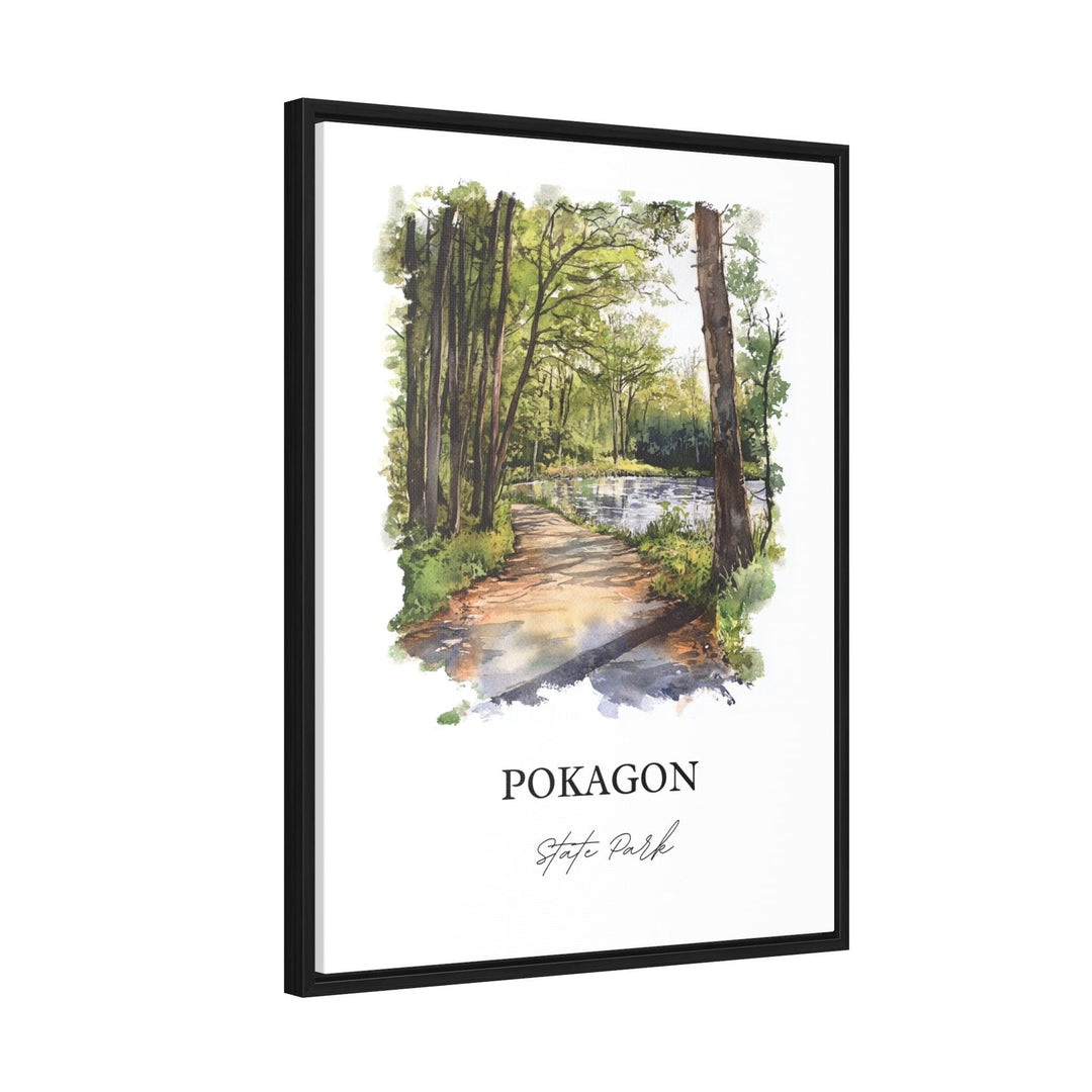 Pokagon State Park Wall Art, Angola Indiana Print, Indiana Watercolor, Steuben County Gift, Travel Print, Travel Poster, Housewarming Gift