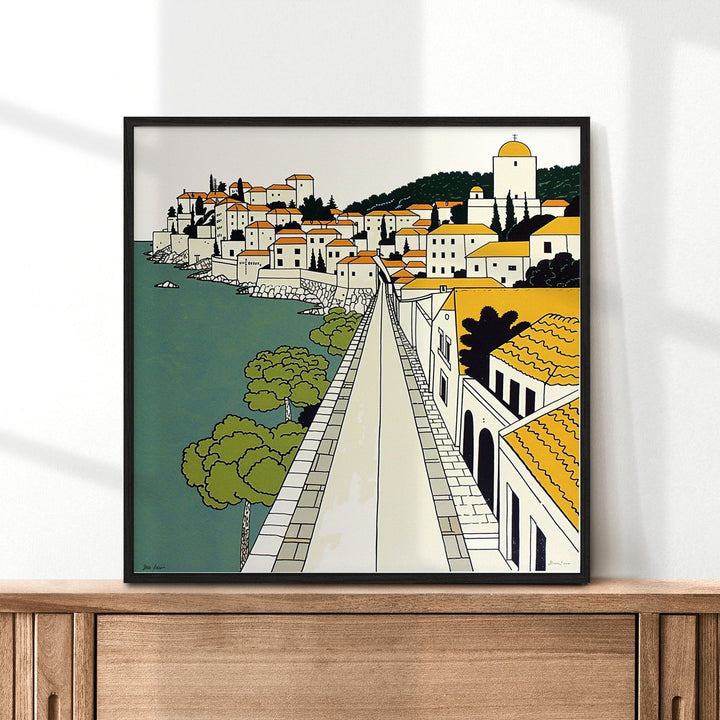 Modern Croatia Art, Croatia Print, Unique Croatia Art, Croatia Gift, Travel Poster, Housewarming Gift