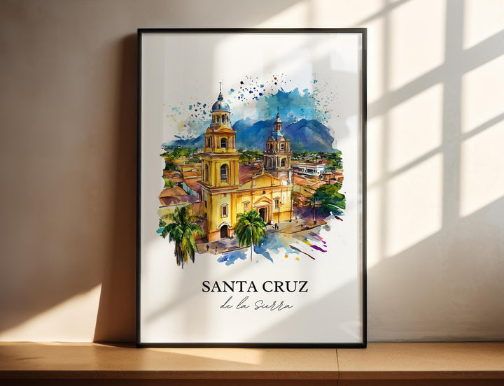 Santa Cruz de la Sierra Art, Bolivia Print, Bolivia Artwork, Santa Cruz de la Sierra Gift, Travel Print, Travel Poster, Housewarming Gift