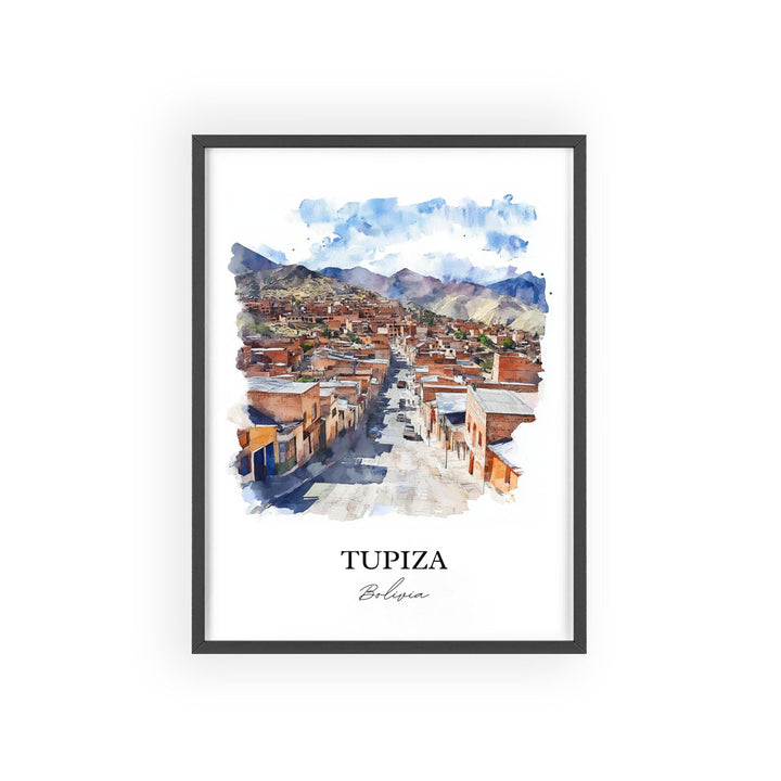 Tupiza Bolivia Wall Art, Potosí Print, Bolivia Watercolor Art, Tupiza Bolivia Gift, Travel Print, Travel Poster, Housewarming Gift
