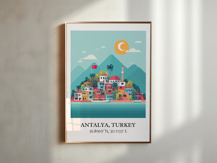 Antalya Wall Art, Antalya Travel Art, Antalya Home Decor, Antalya Turkey Gift, Turkey Travel Art, Antalya Turkey Print, Housewarming Gift