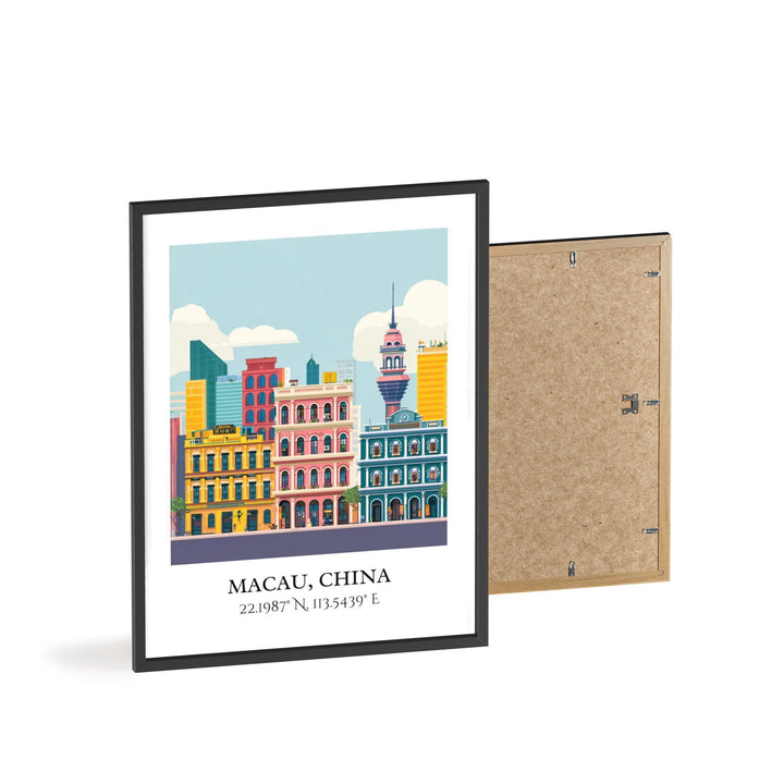Macau Wall Art, Macau Print, Macau Watercolor Art, Macau China Gift, China Travel Print, Travel Poster, Housewarming Gift
