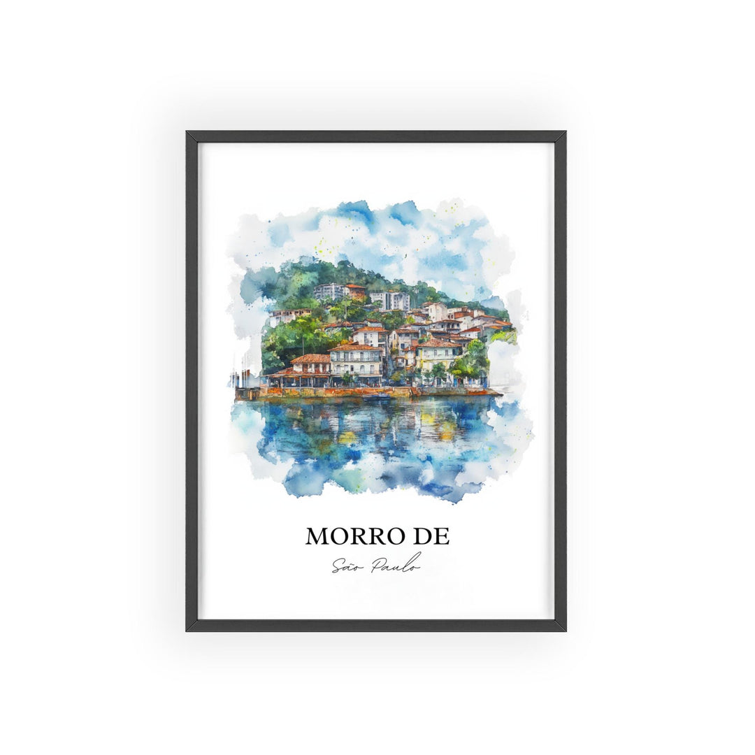 Morro de Sao Paulo Wall Art, Ilha de Tinharé Print, Brazil Artwork, Morro de Sao Paulo Gift, Travel Print, Travel Poster, Housewarming Gift