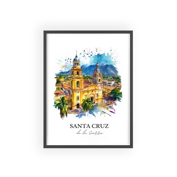 Santa Cruz de la Sierra Art, Bolivia Print, Bolivia Artwork, Santa Cruz de la Sierra Gift, Travel Print, Travel Poster, Housewarming Gift