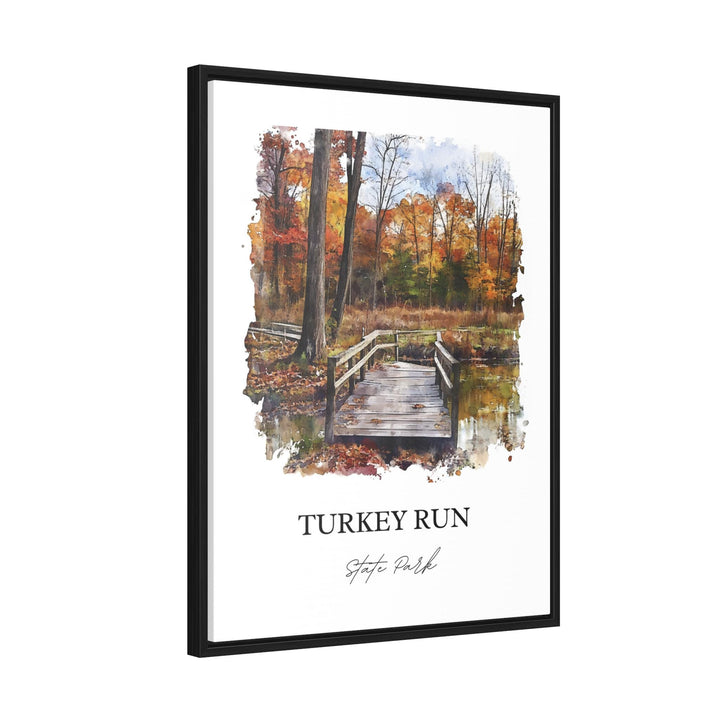 Turkey Run State Park Art, Marshall Indiana Print, Indiana Watercolor, Turkey Run Park Gift, Travel Print, Travel Poster, Housewarming Gift