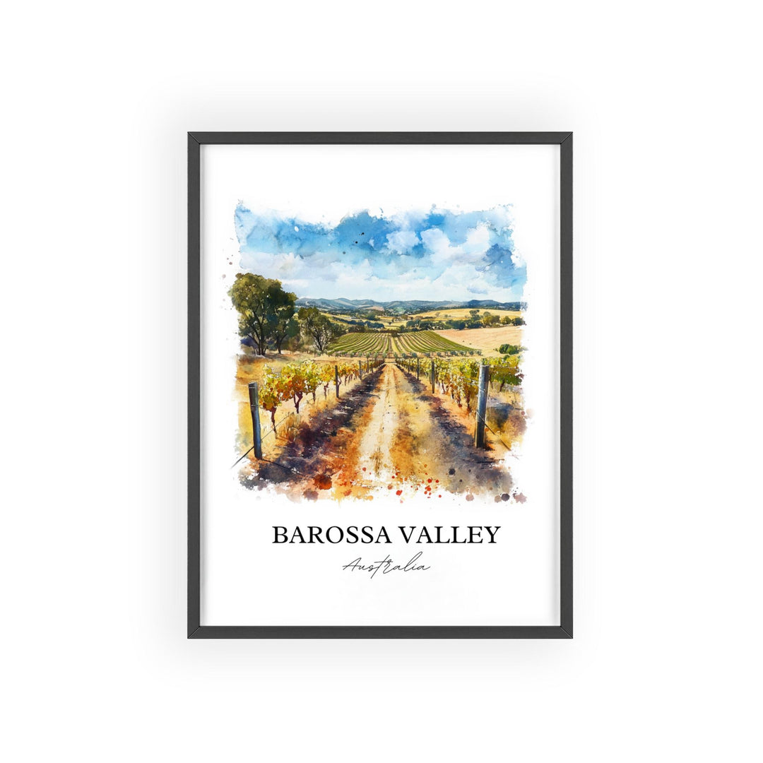 Barossa Valley Wall Art, South Australia Print, Australia Watercolor, Barossa Valley Gift, Travel Print, Travel Poster, Housewarming Gift