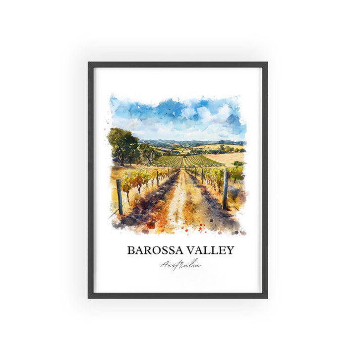 Barossa Valley Wall Art, South Australia Print, Australia Watercolor, Barossa Valley Gift, Travel Print, Travel Poster, Housewarming Gift