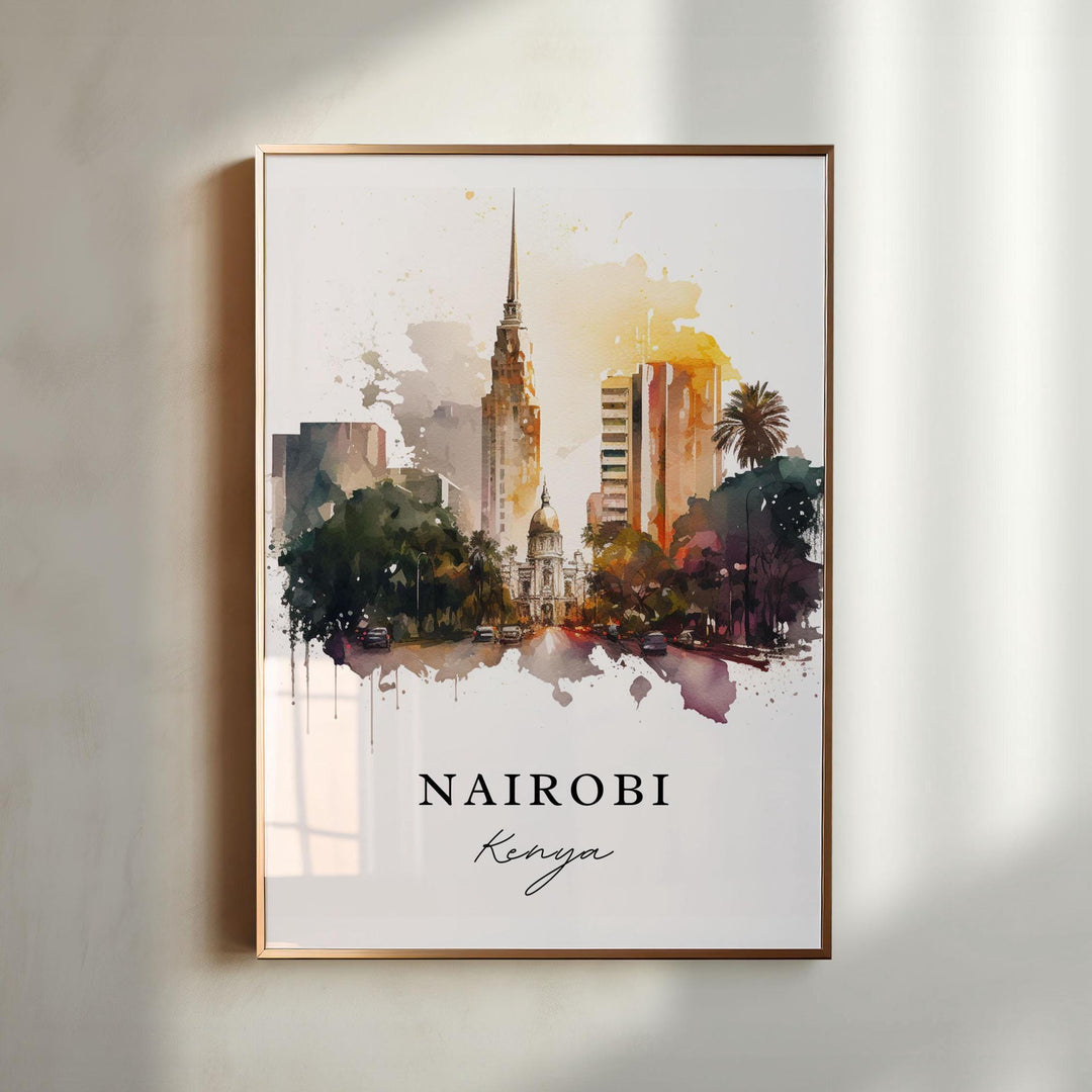 Nairobi Kenya wall art - Kenya, Nairobi poster, Nairobi Wedding gift, Nairobi Birthday present, Custom Text, Personalized Gift