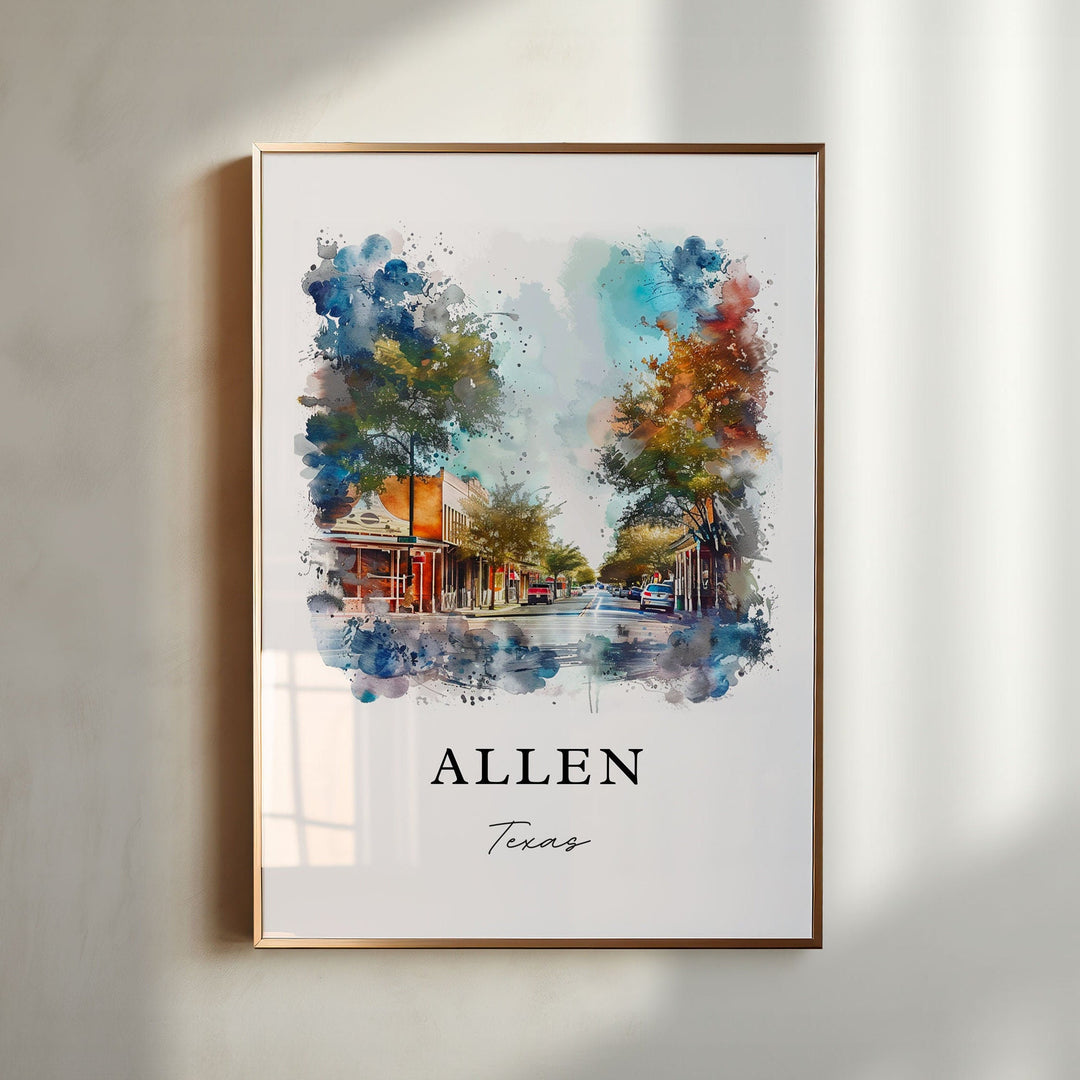 Allen Wall Art - Texas Print