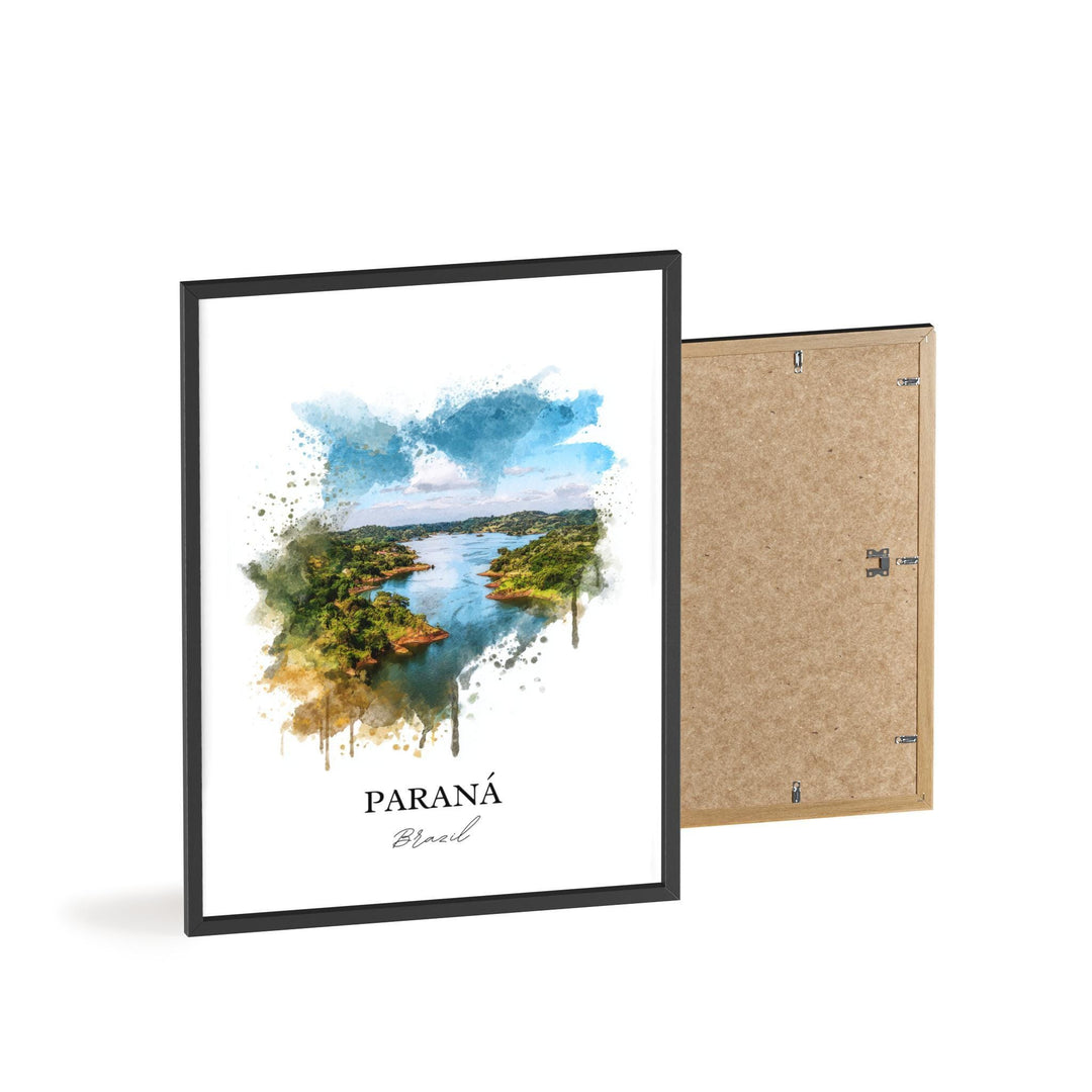 Paraná Brazil Wall Art, Paraná Print, Paraná Watercolor Art, Paraná Brazil Gift, Brazil Travel Print, Travel Poster, Housewarming Gift