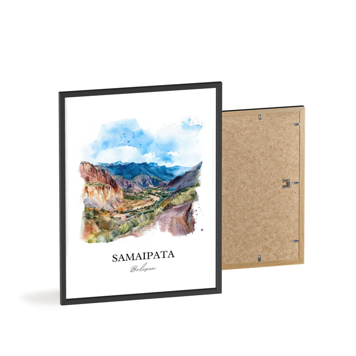 Samaipata Wall Art, Amboró National Park Print, Bolivia Watercolor, Samaipata Bolivia Gift, Travel Print, Travel Poster, Housewarming Gift