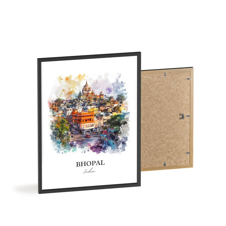 Bhopal Wall Art, Madhya Pradesh Print, India Watercolor Art, Bhopal India Gift, Travel Print, Travel Poster, Housewarming Gift