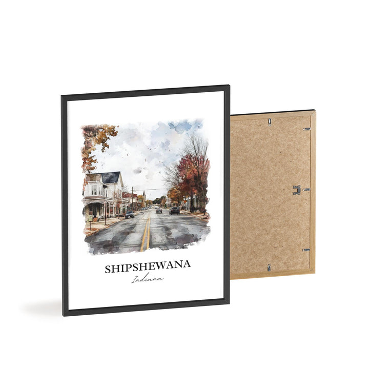 Shipshewana Wall Art, LaGrange County IN Print, Indiana Watercolor Art, Shipshewana Gift, Travel Print, Travel Poster, Housewarming Gift