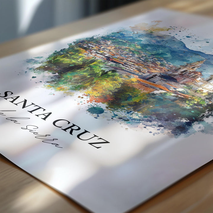 Santa Cruz de la Sierra Art, Bolivia Print, Bolivia Watercolor, Santa Cruz de la Sierra Gift, Travel Print, Travel Poster, Housewarming Gift