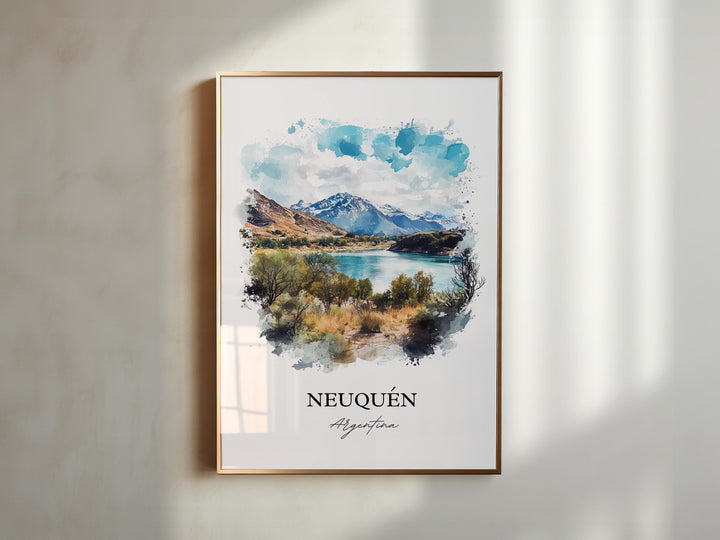 Neuquén Wall Art, Confluencia Dept Print, Argentina Watercolor Art, Neuquén Argentina Gift, Travel Print, Travel Poster, Housewarming Gift