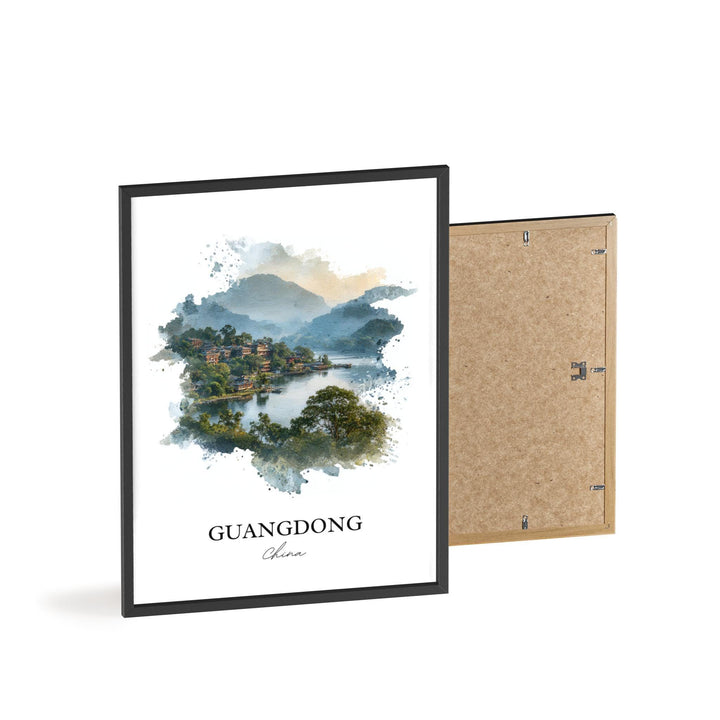 Guangdong China Wall Art, Guangdong Print, Guangdong Watercolor Art, Guangdong Gift, China Travel Print, Travel Poster, Housewarming Gift