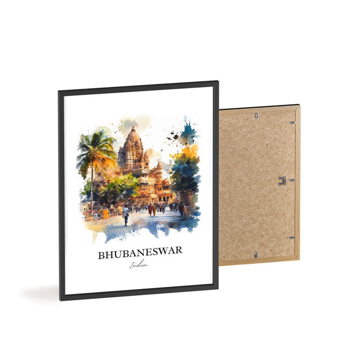 Bhubaneswar Wall Art, Odisha India Print, India Watercolor Art, Bhubaneswar India Gift, Travel Print, Travel Poster, Housewarming Gift