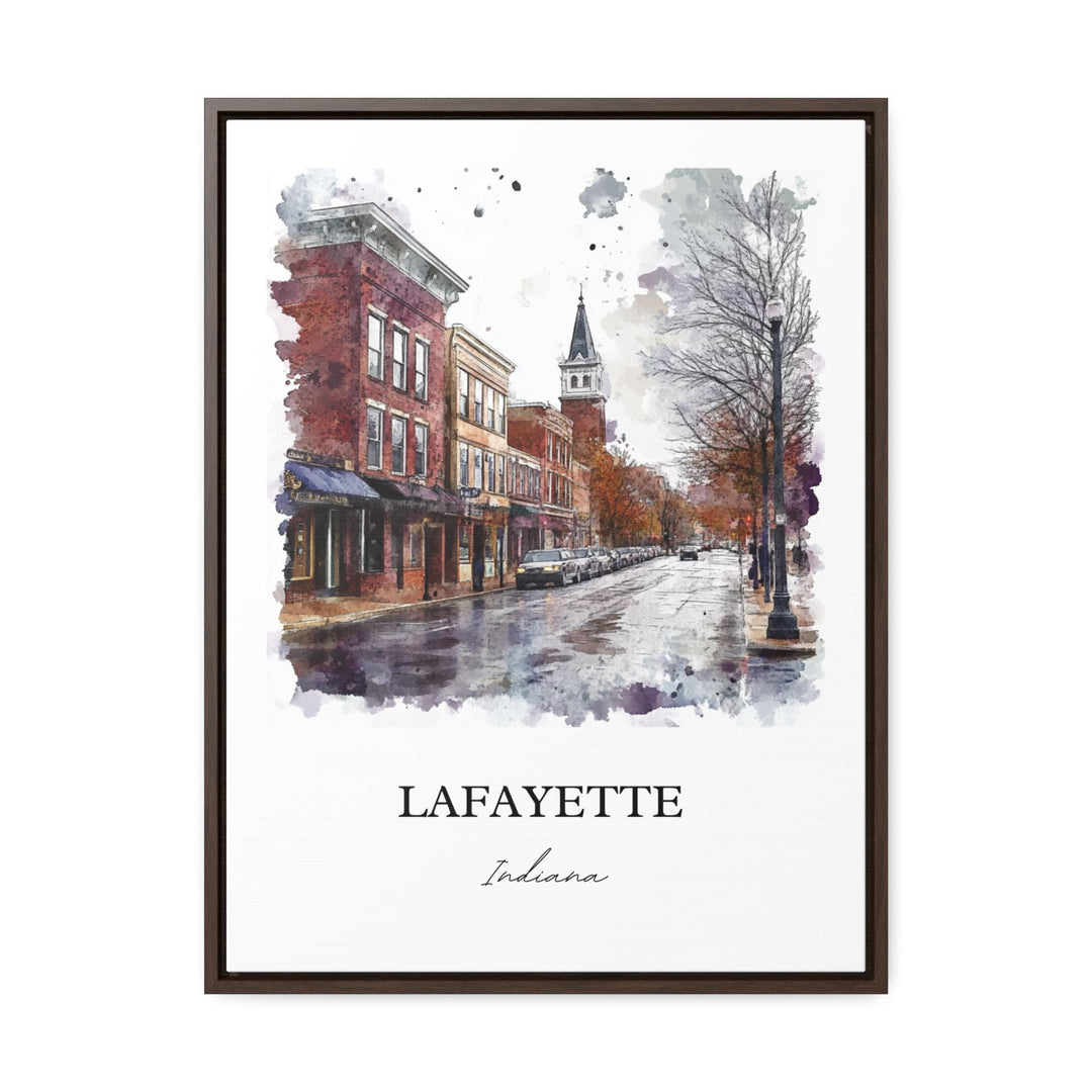 Lafayette IN Wall Art, Tippecanoe County Print, Indiana Watercolor, Lafayette Indiana Gift, Travel Print, Travel Poster, Housewarming Gift