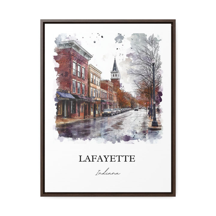 Lafayette IN Wall Art, Tippecanoe County Print, Indiana Watercolor, Lafayette Indiana Gift, Travel Print, Travel Poster, Housewarming Gift