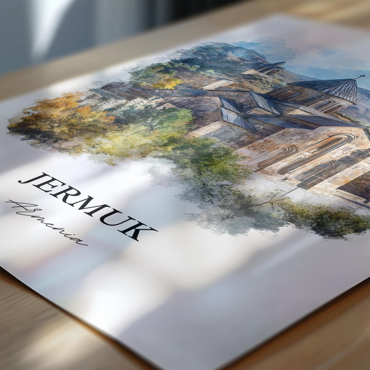 Jermuk Wall Art, Vayots Dzor Province Print, Armenia Watercolor Art, Jermuk Armenia Gift, Travel Print, Travel Poster, Housewarming Gift