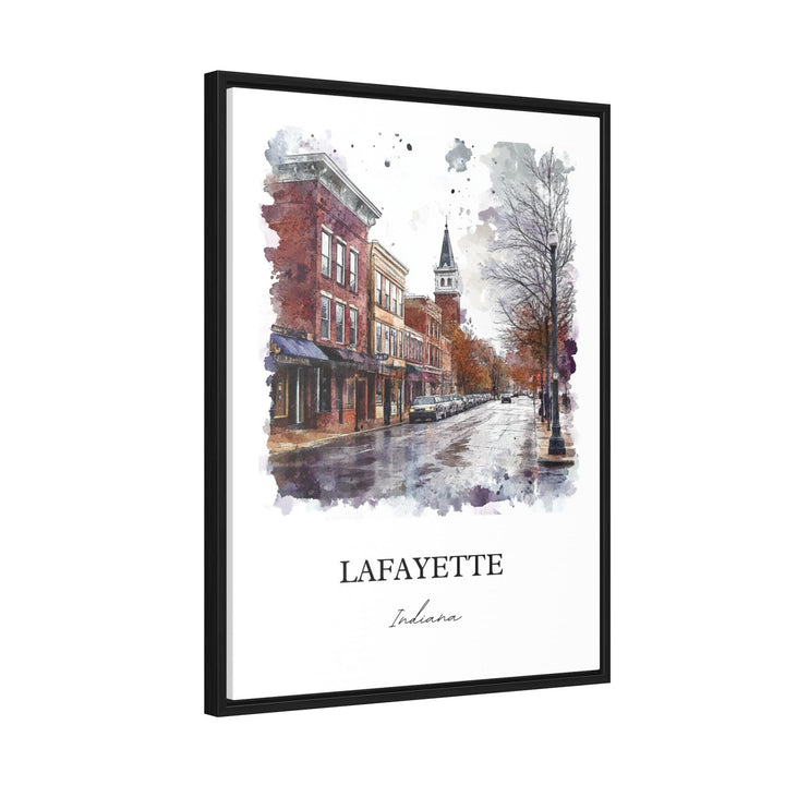 Lafayette IN Wall Art, Tippecanoe County Print, Indiana Watercolor, Lafayette Indiana Gift, Travel Print, Travel Poster, Housewarming Gift