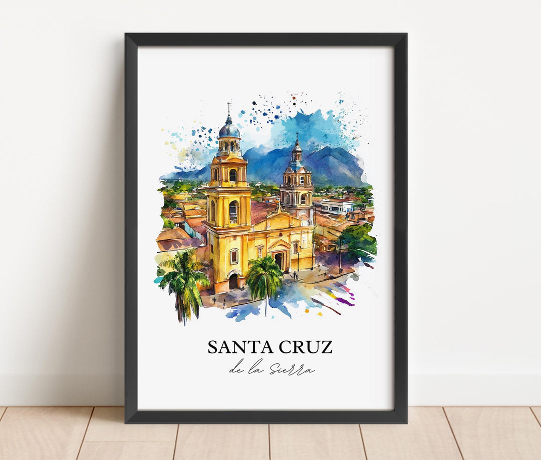 Santa Cruz de la Sierra Art, Bolivia Print, Bolivia Artwork, Santa Cruz de la Sierra Gift, Travel Print, Travel Poster, Housewarming Gift