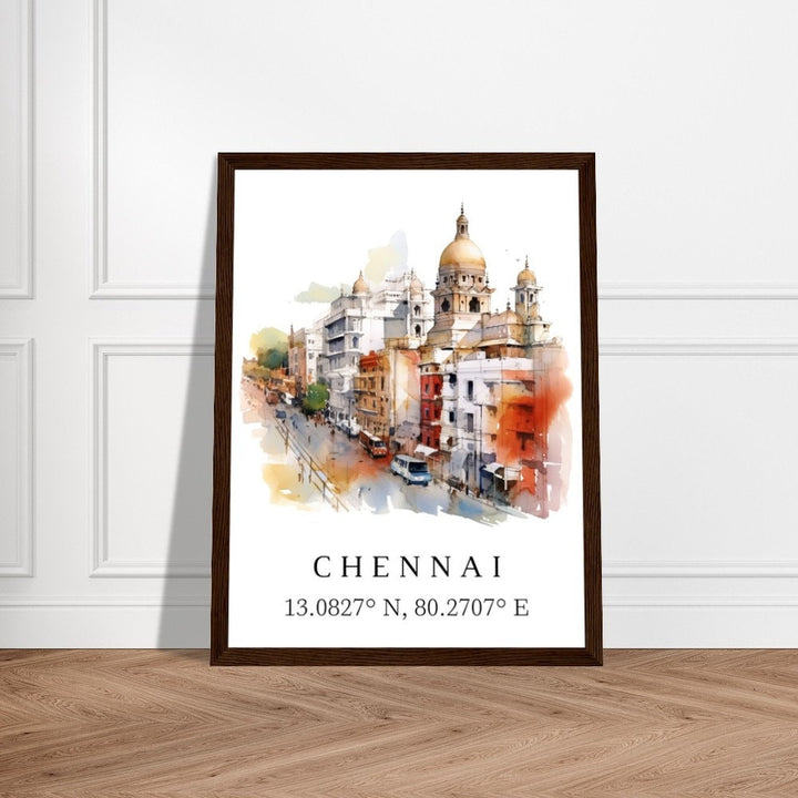 Chennai wall art - India, Chennai poster, Wedding gift, Birthday present, Custom Text, Personalised Gift