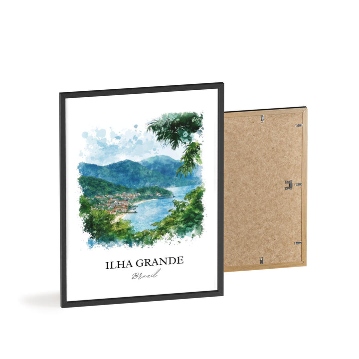 Ilha Grande Wall Art, Rio de Janeiro Print, Brazil Watercolor Art, Ilha Grande Gift, Travel Print, Travel Poster, Housewarming Gift
