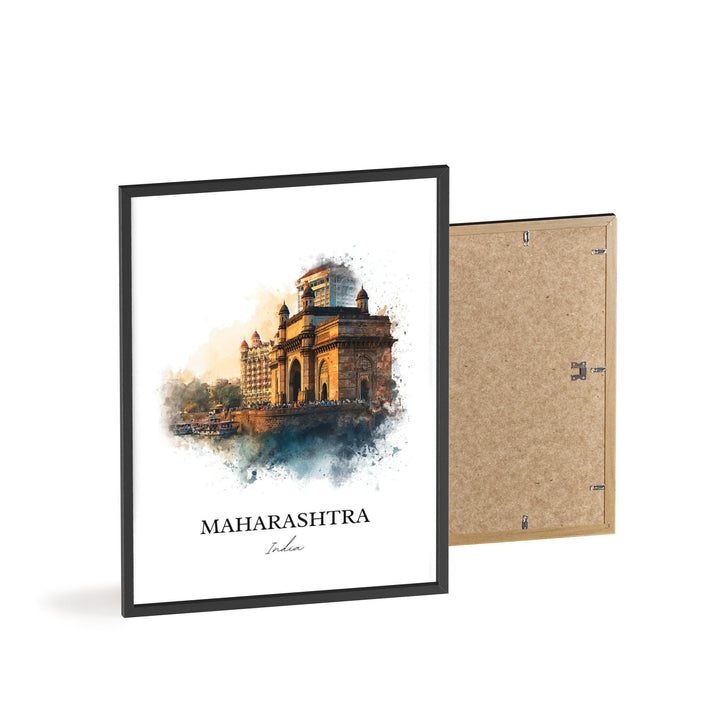 Maharashtra Wall Art, Maharashtra Print, India Watercolor Art, Maharashtra Gift, Maharashtra Travel Print, Travel Poster, Housewarming Gift
