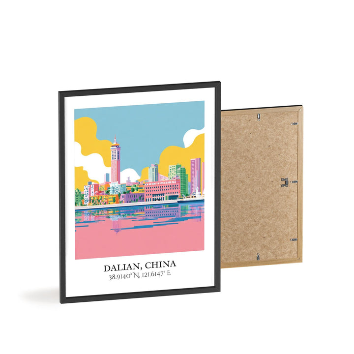 Dalian China Art, Dalian Retro Travel Art, Dalian Home Decor, Dalian China Gift, China Travel Art, Travel Prints, Housewarming Gift