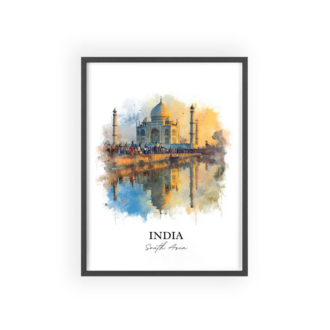 India Wall Art, India Print, India Watercolor Art, New Delhi Gift, Travel Print, Travel Poster, Housewarming Gift