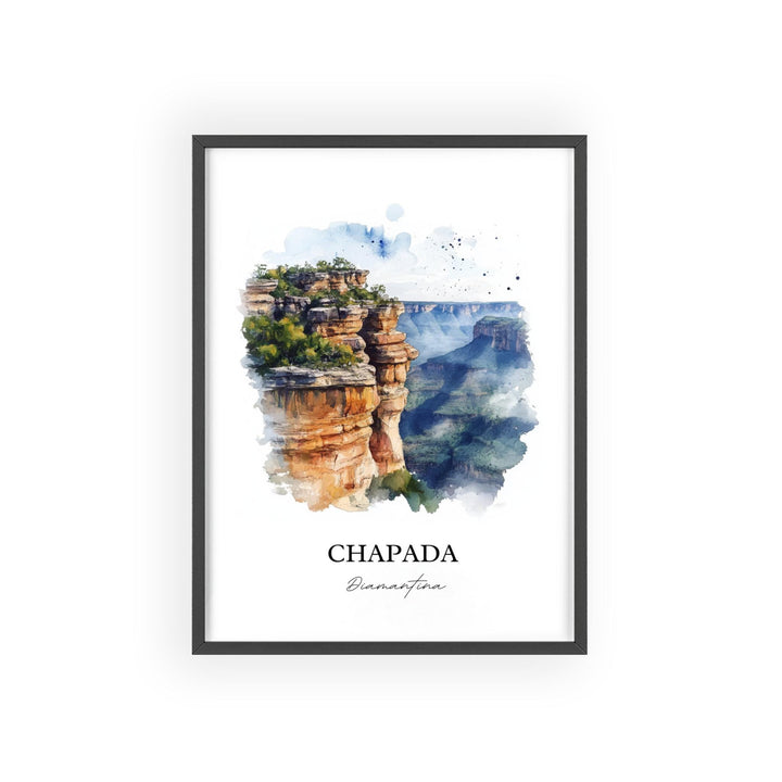 Chapada Diamantina Art, State of Bahia Print, Brazil Watercolor Art, Chapada Diamantina Gift, Travel Print, Travel Poster, Housewarming Gift
