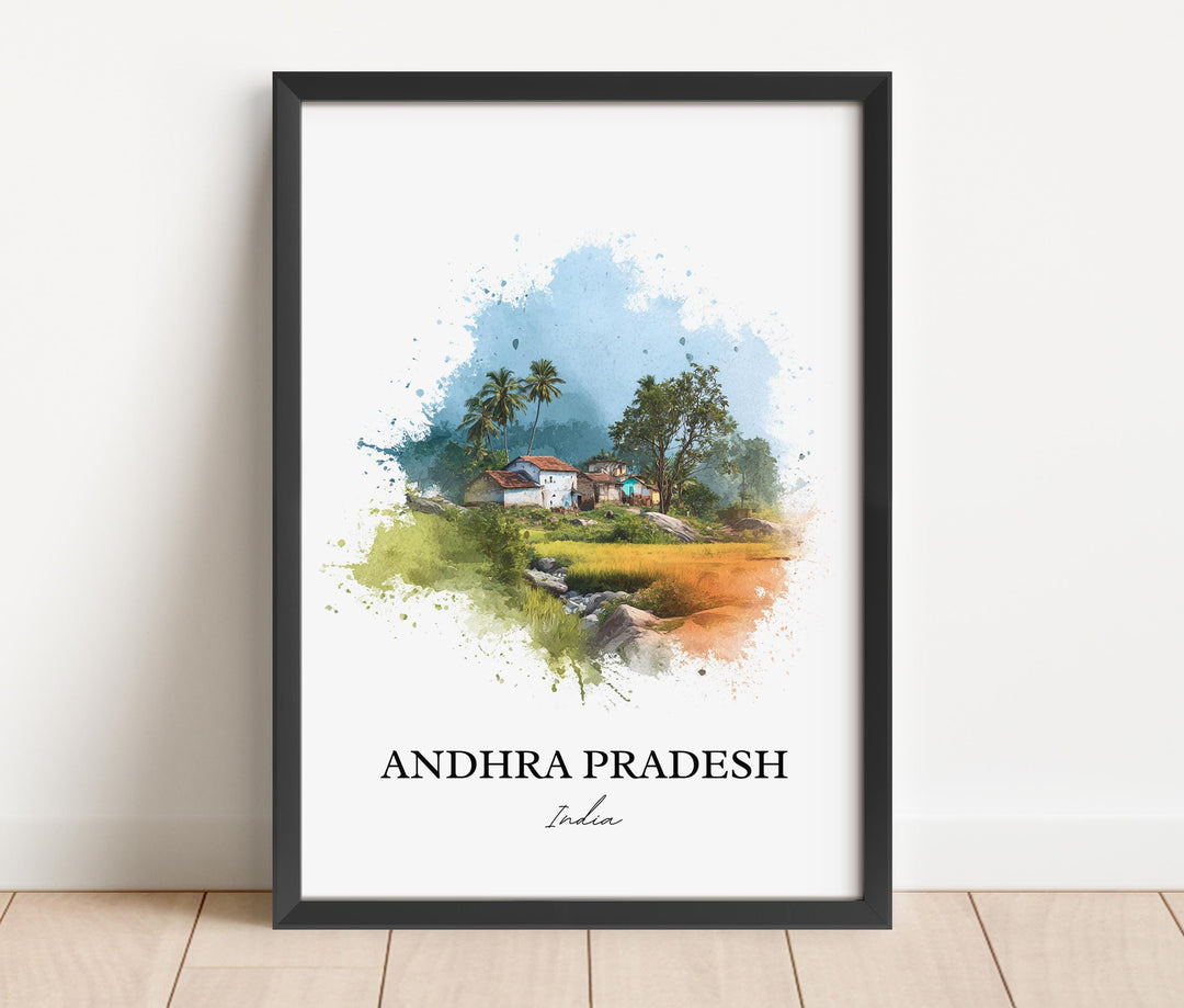 Andhra Pradesh Wall Art, India Print, Andhra Pradesh Artwork, India Gift, Andhra Pradesh Travel Print, Travel Poster, Housewarming Gift