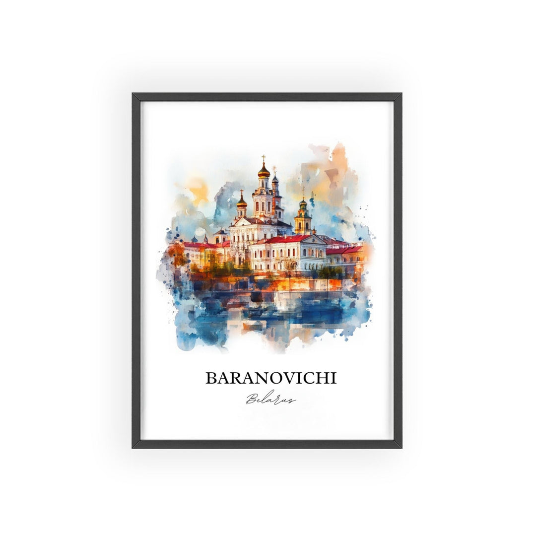 Baranovichi Wall Art, Belarus Print, Belarus Watercolor Art, Baranovichi Gift, Travel Print, Travel Poster, Housewarming Gift