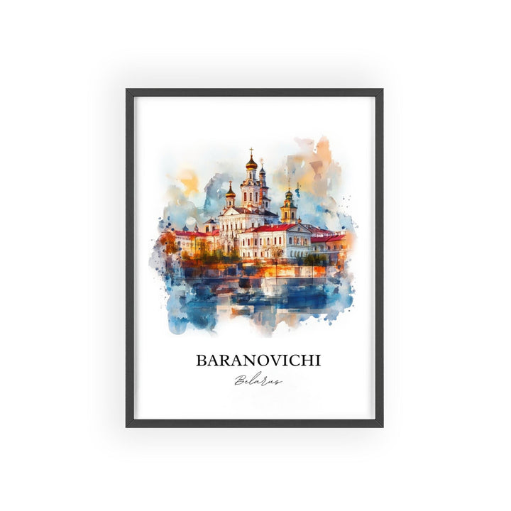Baranovichi Wall Art, Belarus Print, Belarus Watercolor Art, Baranovichi Gift, Travel Print, Travel Poster, Housewarming Gift