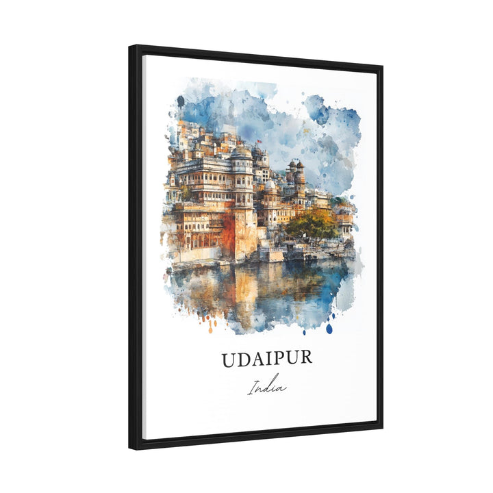 Udaipur Wall Art, Udaipur India Print, Rajasthan Watercolor Art, Mewar Kingdom Gift, Travel Print, Travel Poster, Housewarming Gift
