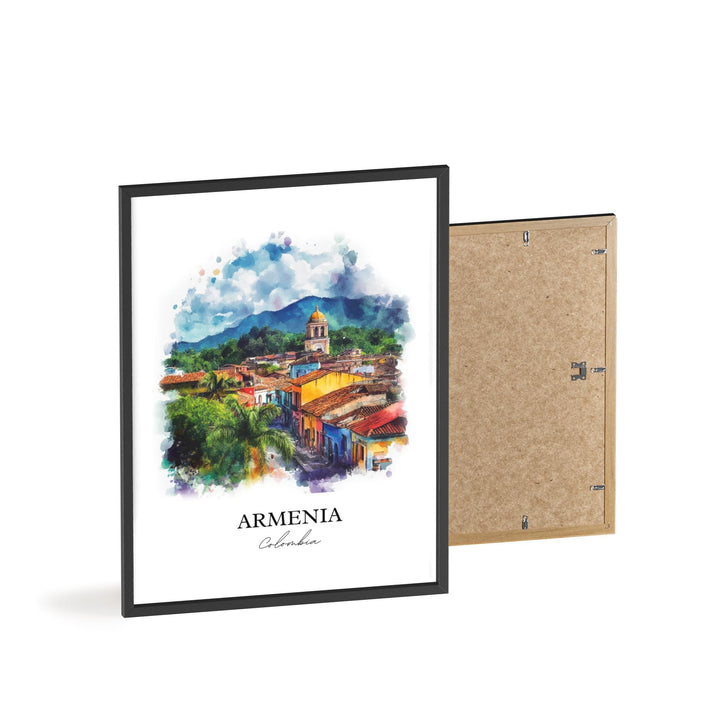 Armenia Colombia Wall Art, Quindío Print, Colombia Watercolor Art, Armenia Colombia Gift, Travel Print, Travel Poster, Housewarming Gift