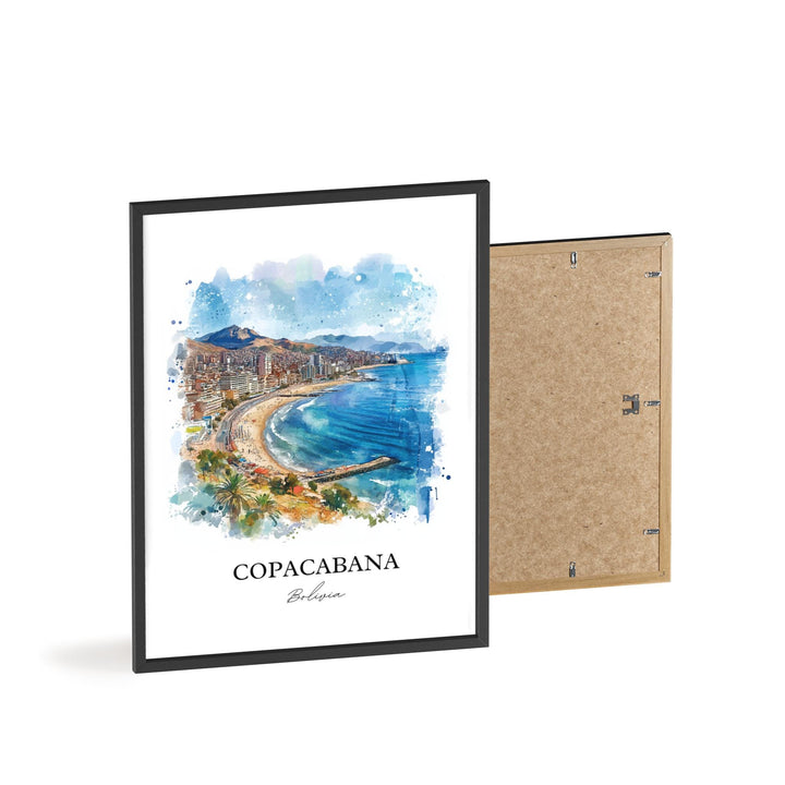 Copacabana Bolivia Wall Art, Lake Titicaca Print, Bolivia Watercolor Art, Lake Titicaca Gift, Travel Print, Travel Poster, Housewarming Gift