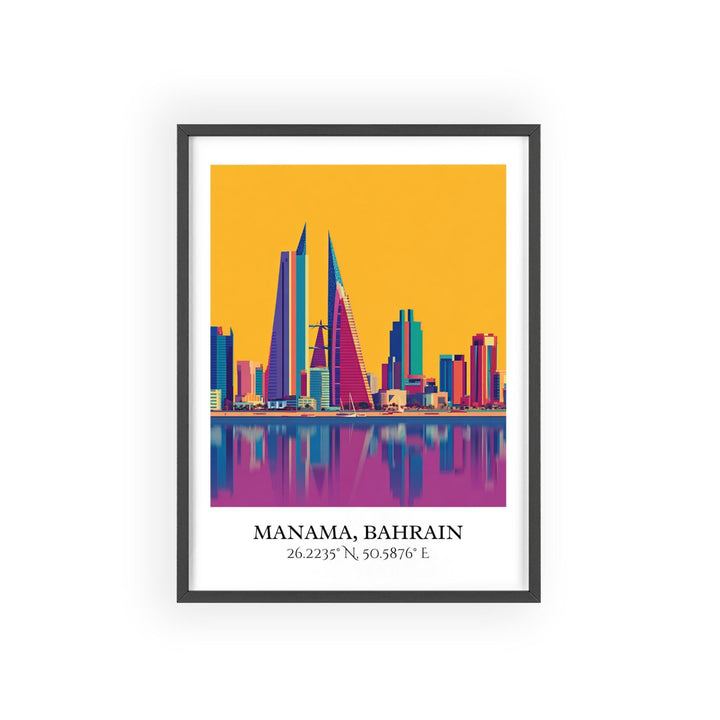 Manama Bahrain Art, Bahrain Retro Travel Art, Bahrain Home Decor, Bahrain Gift, Bahrain Travel Art, Travel Prints, Housewarming Gift