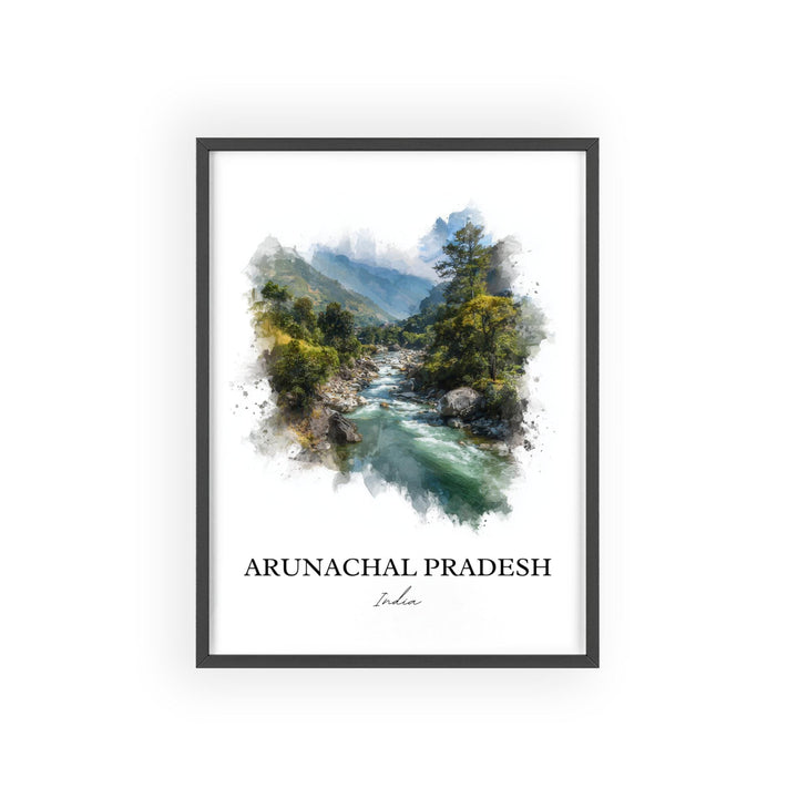 Arunachal Pradesh Wall Art, India Print, India Watercolor Art, Arunachal Pradesh Gift, India Travel Print, Travel Poster, Housewarming Gift