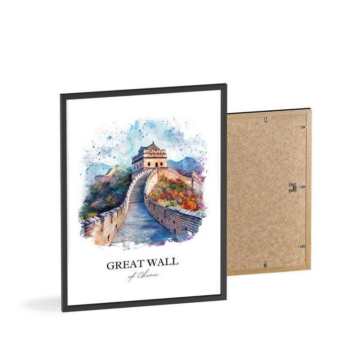 Great Wall of China Wall Art, China Print, China Watercolor Art, Great Wall of China Gift, Travel Print, Travel Poster, Housewarming Gift