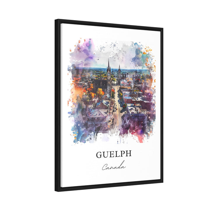 Guelph Wall Art, Guelph Ontario Print, Guelph Watercolor, Guelph Canada Gift, Travel Poster, Housewarming Gift