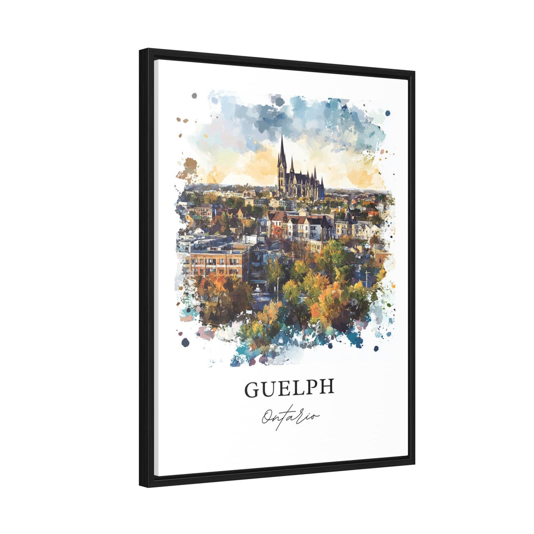 Guelph Ontario Wall Art, Guelph Print, Guelph Watercolor Art, Ontario Canada Gift, Travel Print, Travel Poster, Housewarming Gift