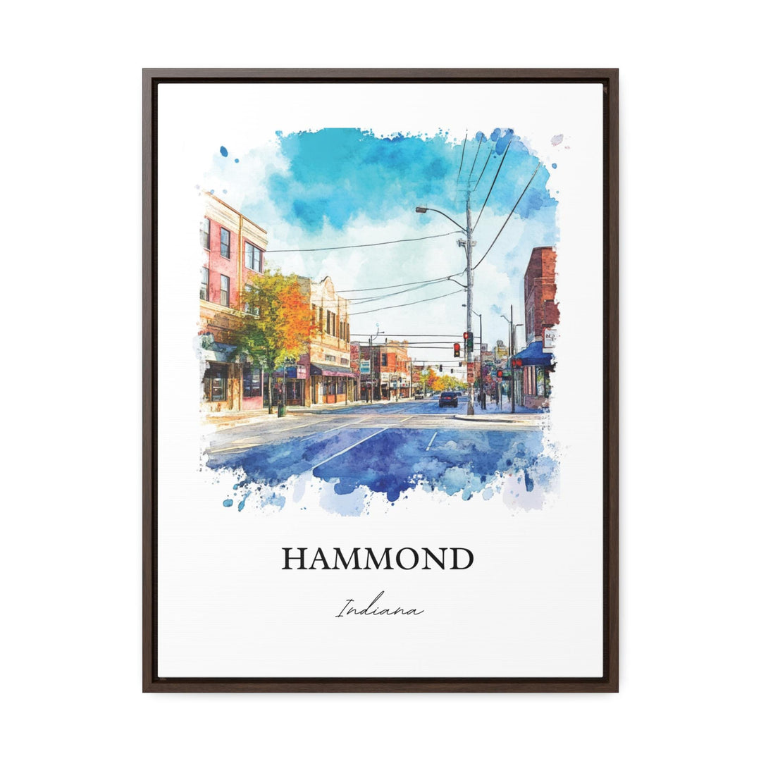 Hammond Indiana Wall Art, Lake County Print, Indiana Watercolor Art, Hammond IN Gift, Travel Print, Travel Poster, Housewarming Gift