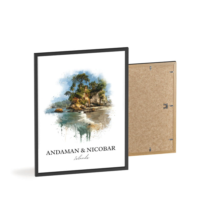 Andaman and Nicobar Islands Art, Andaman Islands Print, India Watercolor Art, Nicobar Gift, Travel Print, Travel Poster, Housewarming Gift