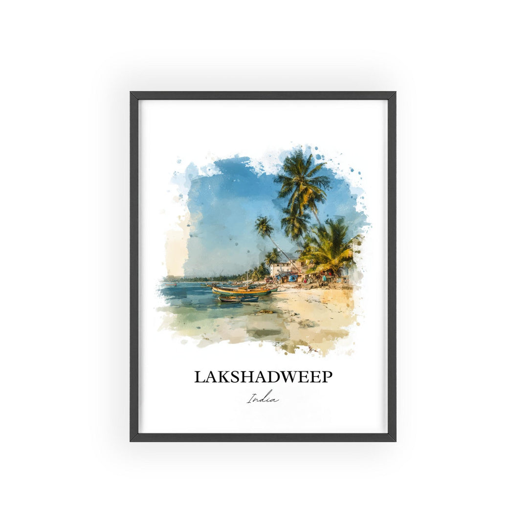 Lakshadweep Wall Art, Lakshadweep India Print, India Watercolor Art, Lakshadweep Gift, Travel Print, Travel Poster, Housewarming Gift