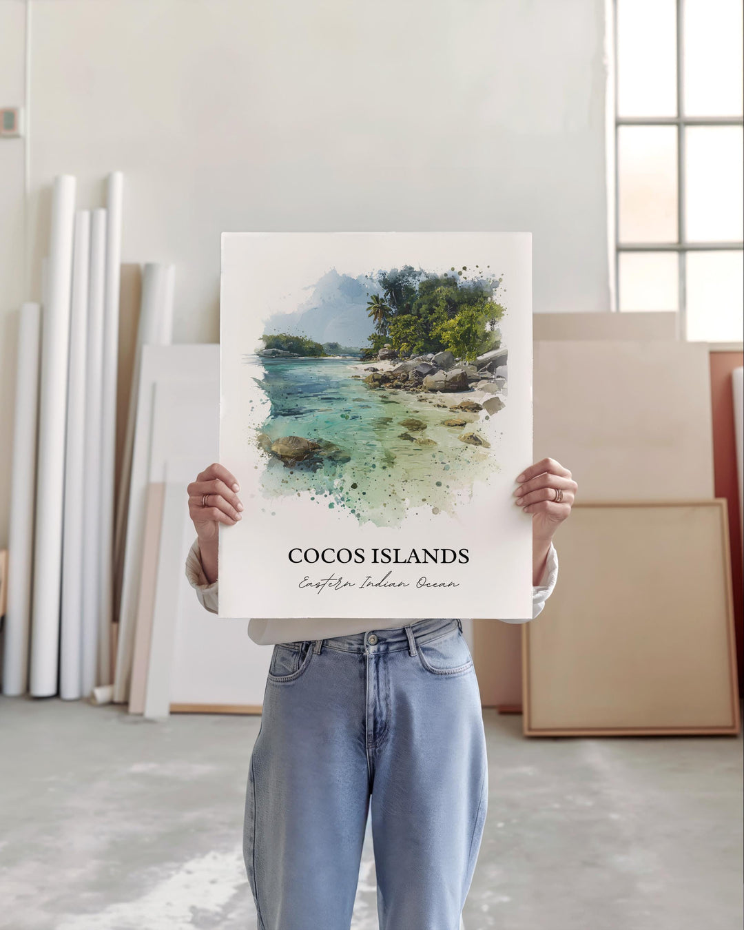 Cocos Islands Wall Art, Eastern Indian Ocean, Cocos Islands Artwork, Cocos Islands Gift, Travel Print, Travel Poster, Housewarming Gift