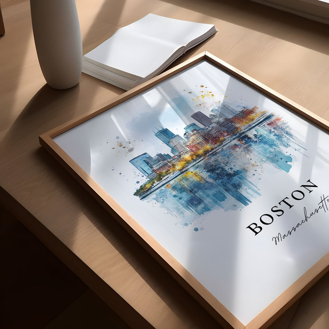 Boston Wall Art - Massachusetts Print