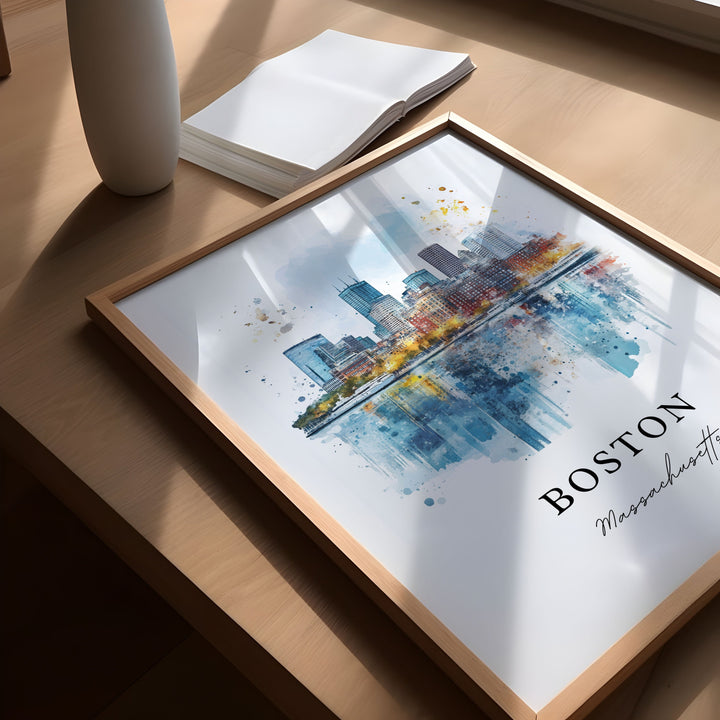 Boston Wall Art - Massachusetts Print